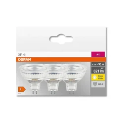 OSRAM LED-reflektor GU5.3 sæt med 3, 6,5 W, 12 V, 2.700 K, 36°