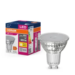 OSRAM LED-reflektorpære GU10 6,9W 120° 830 klar
