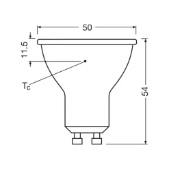 OSRAM LED-reflektorpære GU10 6,9W 36° 865 klar