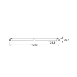 OSRAM LED-rørpære T8 15W Bio-Lumilux 965 120cm