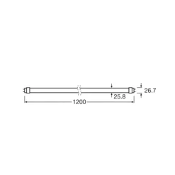 OSRAM LED-rørpære T8 10W energiklasse 840 120cm