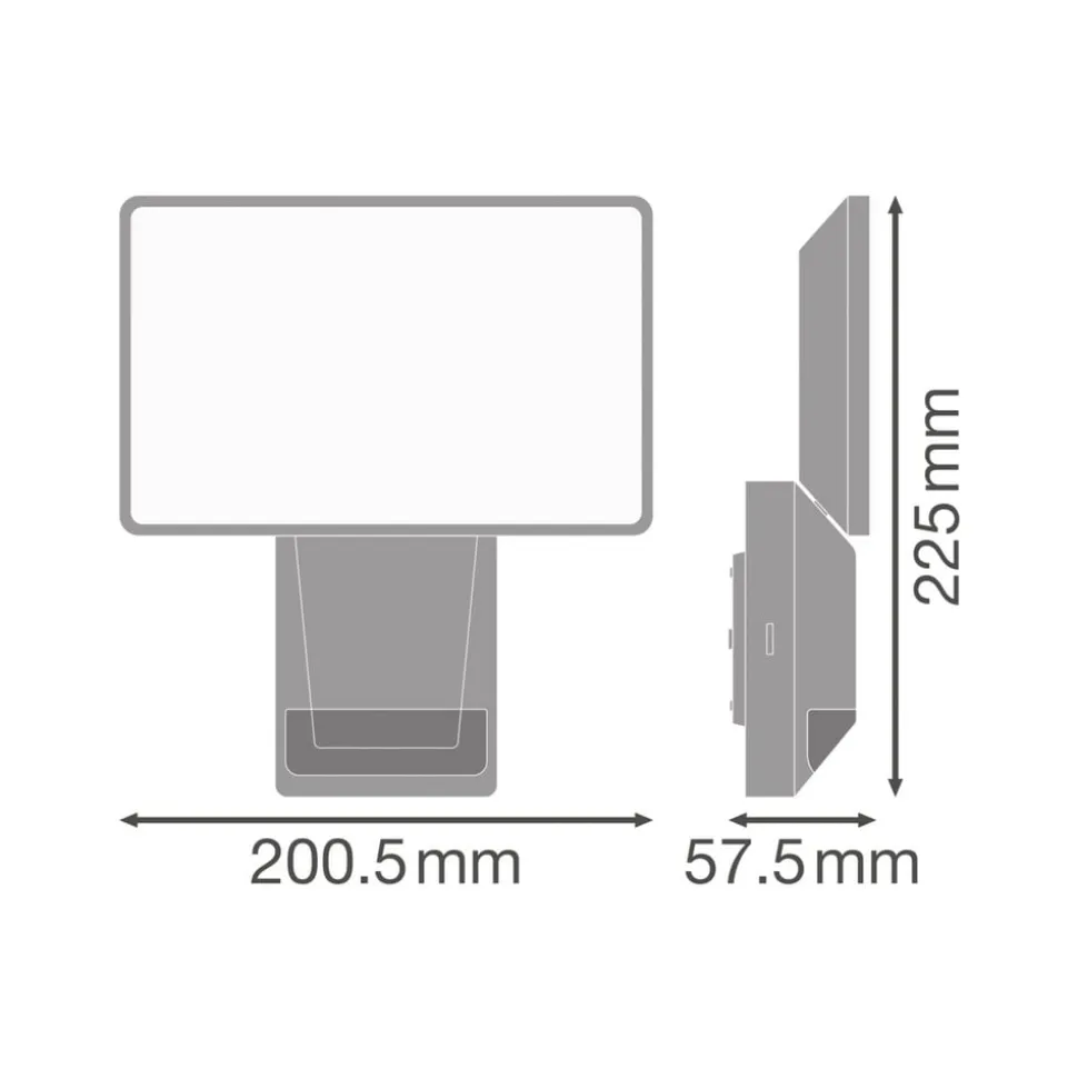 OSRAM LED-sensor-udendørs spotlampe ENDURA PRO FLOOD, hvid, 27 W