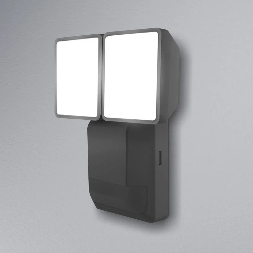 OSRAM LED-sensor-udendørs vægspot ENDURA PRO, grå, IP55