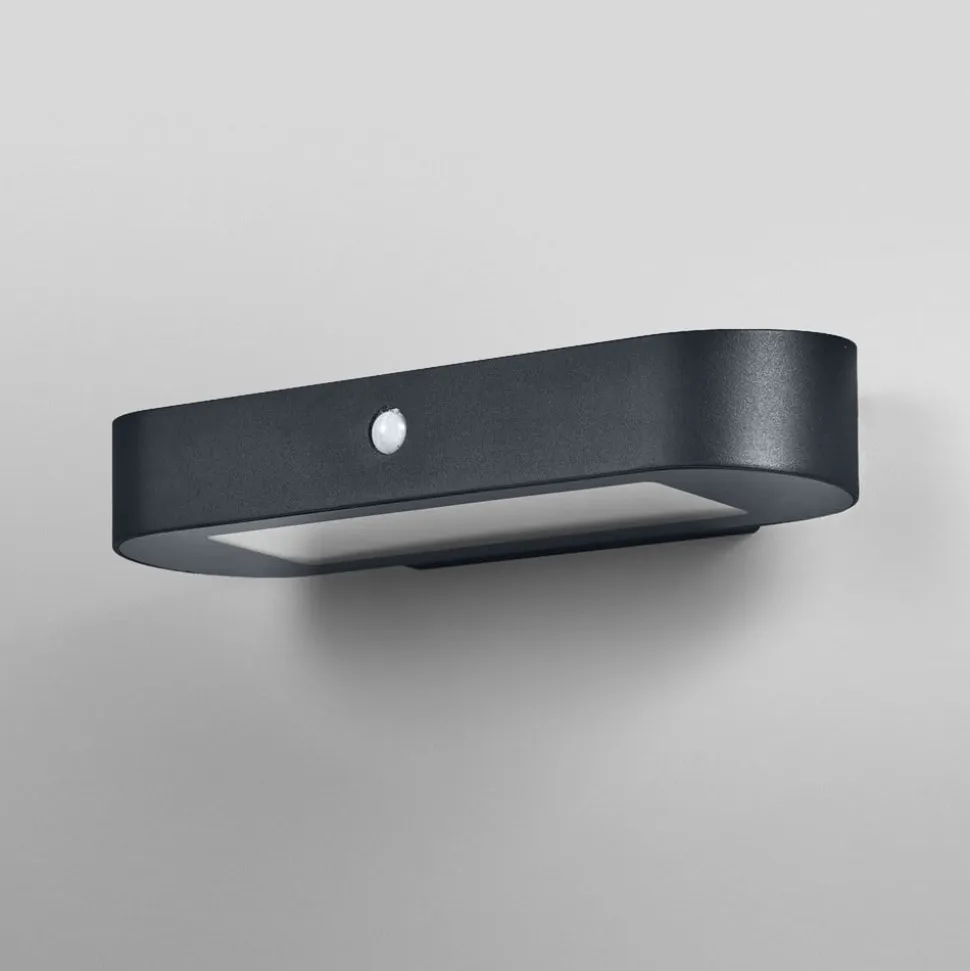 OSRAM LED-sensor-væglampe ENDURA STYLE SOLAR OVAL 34 cm 830