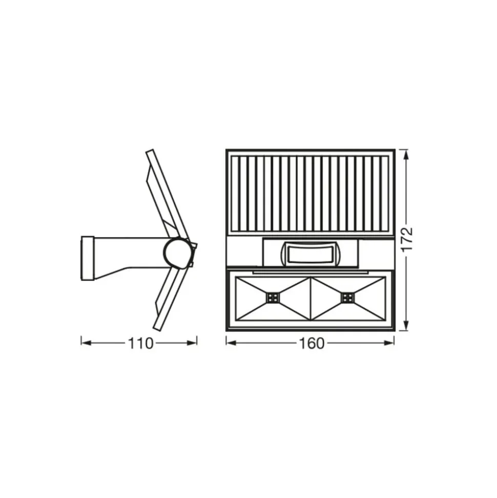 OSRAM LED-solcellevæglampe ENDURA STYLE DOUBLE, sensor grafit