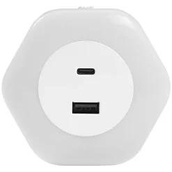 OSRAM LED-stikkontakt-natlampe LUNETTA HEXAGON, sensor, USB