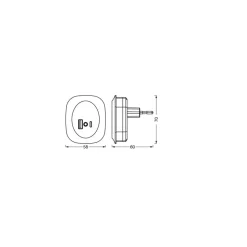 OSRAM LED-stikkontakt-natlampe LUNETTA EDGE, hvid, sensor