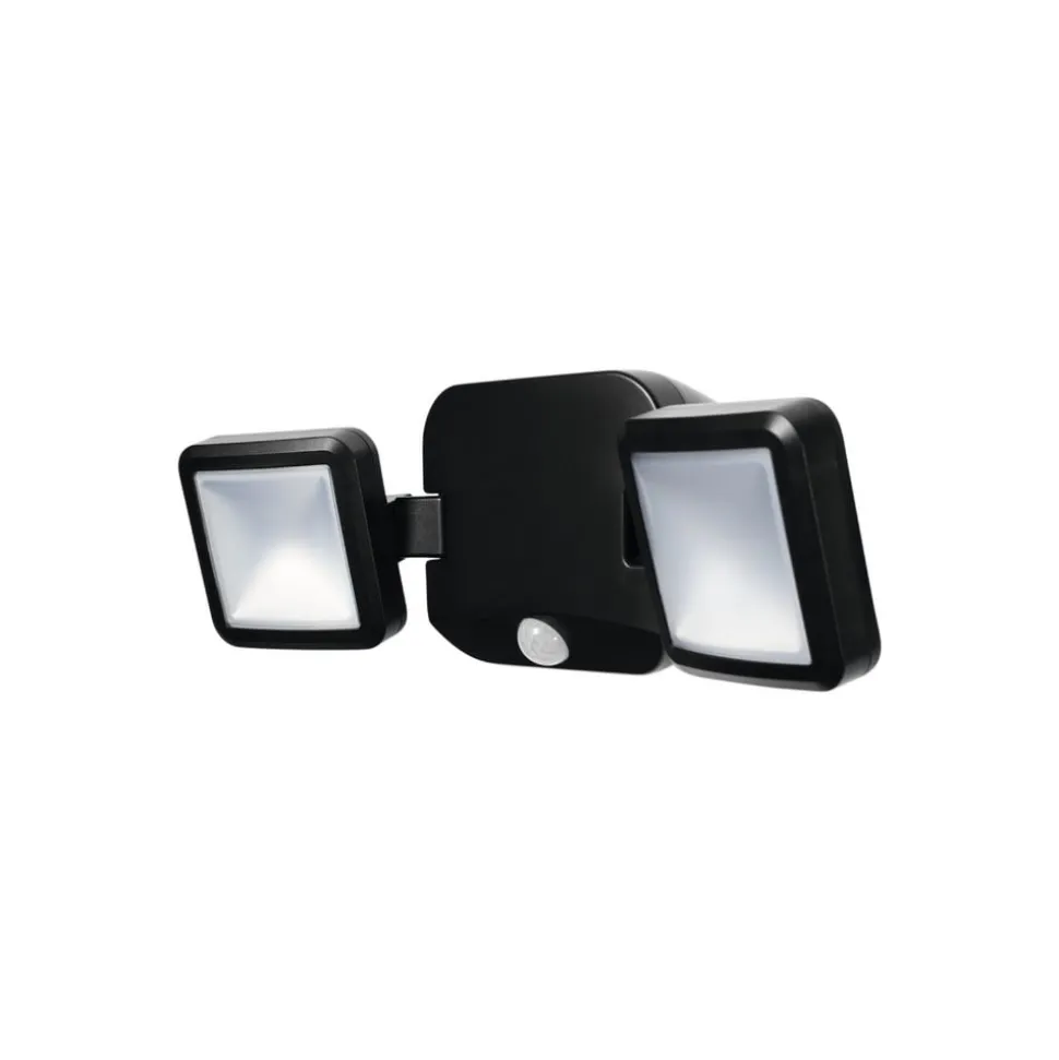 OSRAM LED-udendørs vægspot DOUBLE, sort 2 lyskilder, batteri