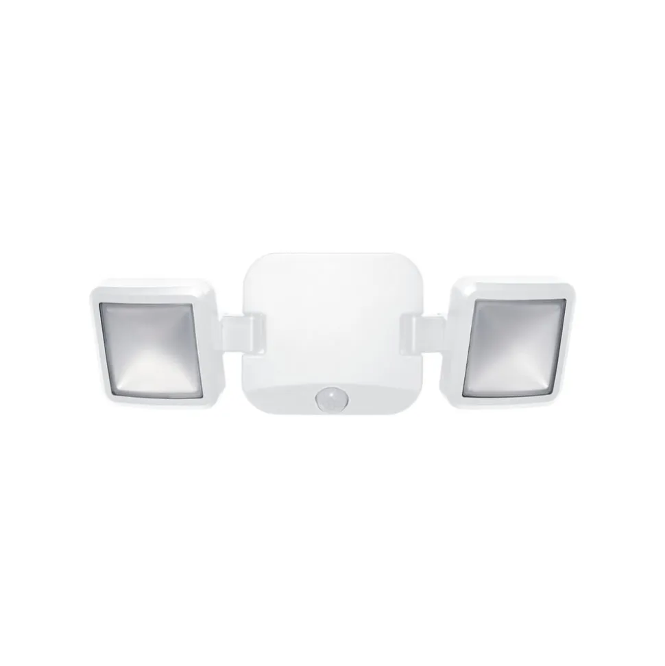 OSRAM LED-udendørs vægspot DOUBLE, 2 lyskilder, hvid, batteri