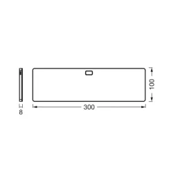 OSRAM LED-underskabsbelysning panel 30 x 10 cm sort CCT dæmpbar
