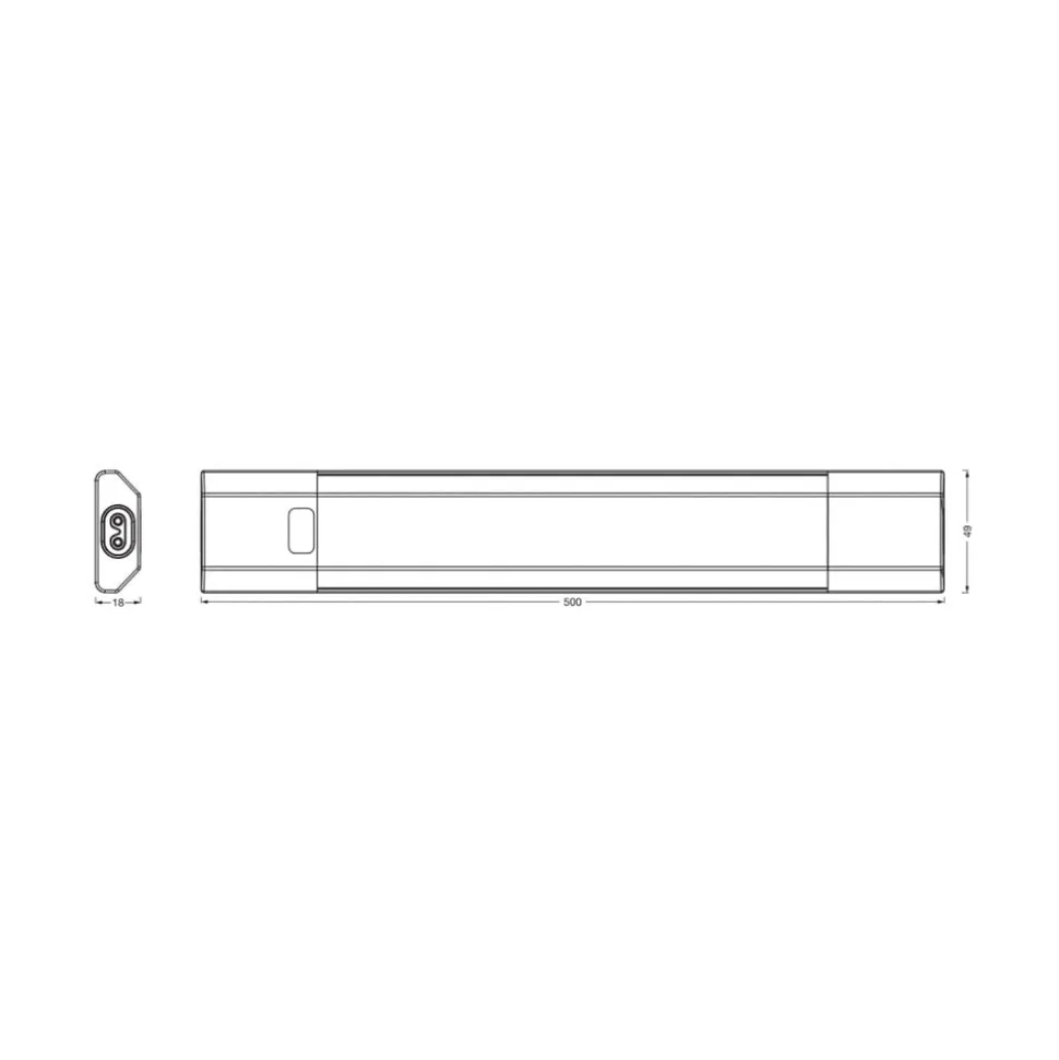 OSRAM LED-underskabsbelysning Linear Edge Sensor RGBW 50 cm hvid