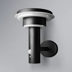 OSRAM LED-væglampe ENDURA STYLE SOLAR DOUBLE CIRCLE sort