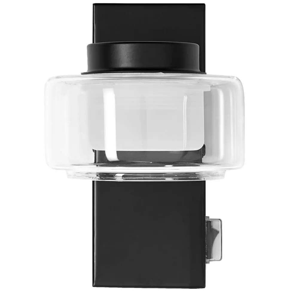 OSRAM LED-væglampe ORBIS FLAME, sort, metal, IP44 CCT