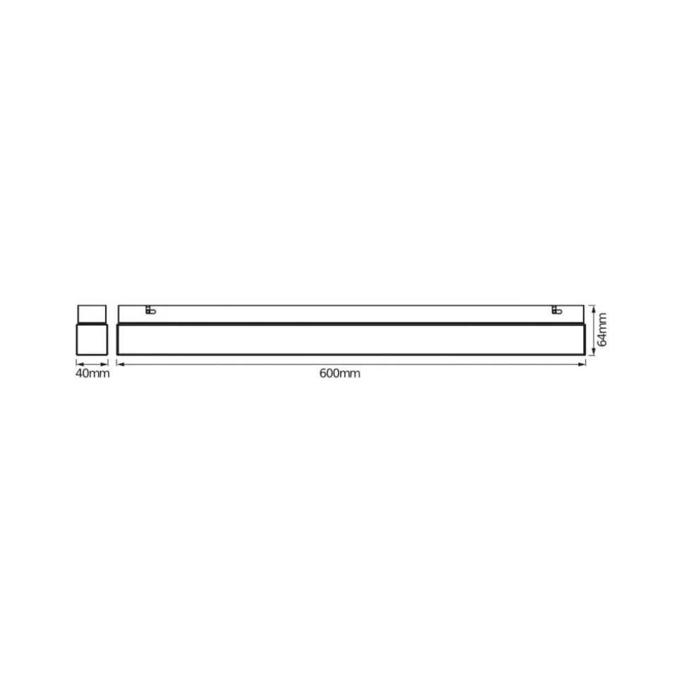 OSRAM LED-væglampe SQUARE, hvid, længde 60 cm, CCT, IP44