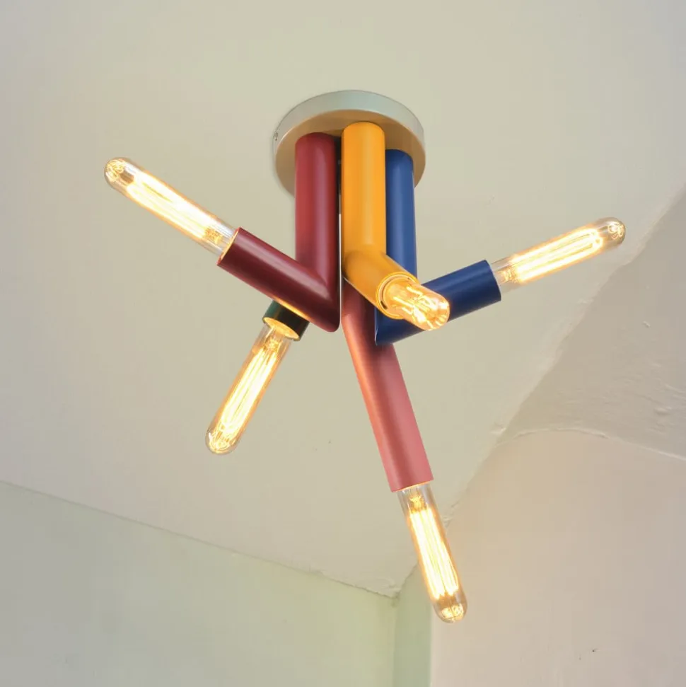 OSRAM loftlampe Decor Straw, 5 lyskilder, stål, farvet, E27