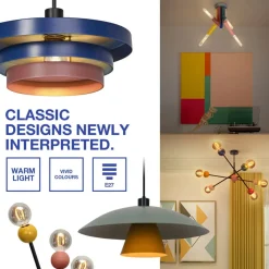 OSRAM loftlampe Decor Straw, 5 lyskilder, stål, farvet, E27
