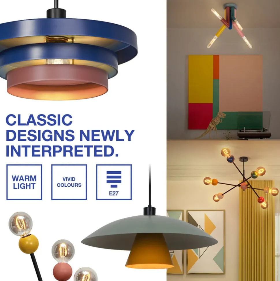 OSRAM loftlampe Decor Straw, 5 lyskilder, stål, farvet, E27