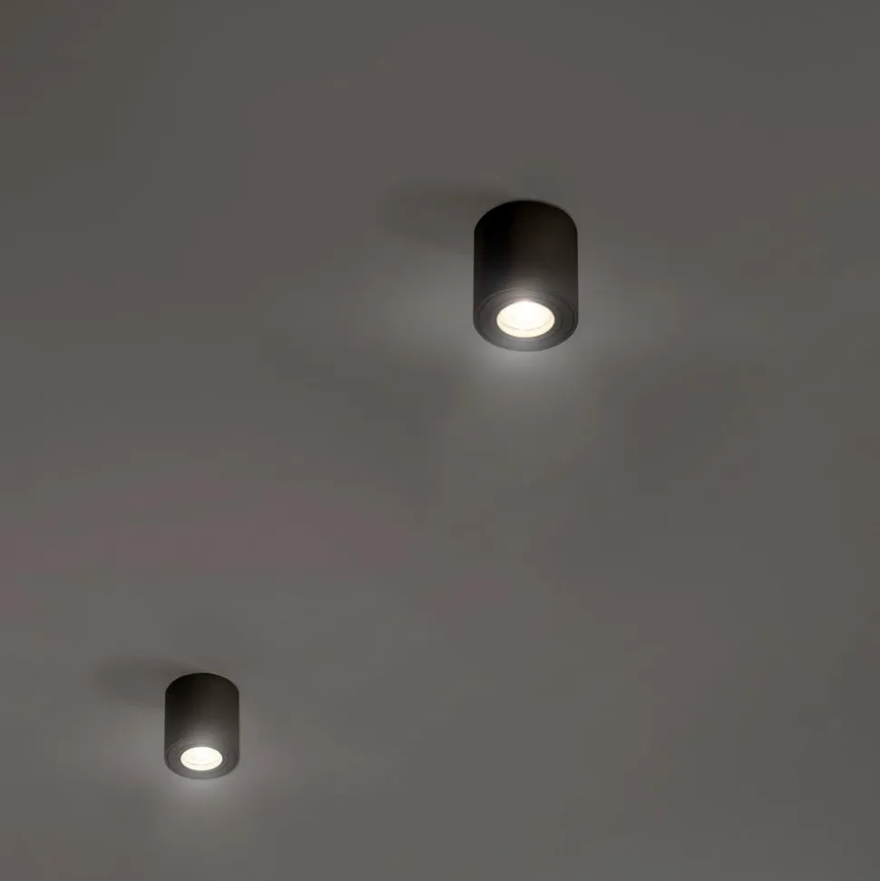 OSRAM loftspot ROUND, sort, Ø 8 cm, metal, GU10