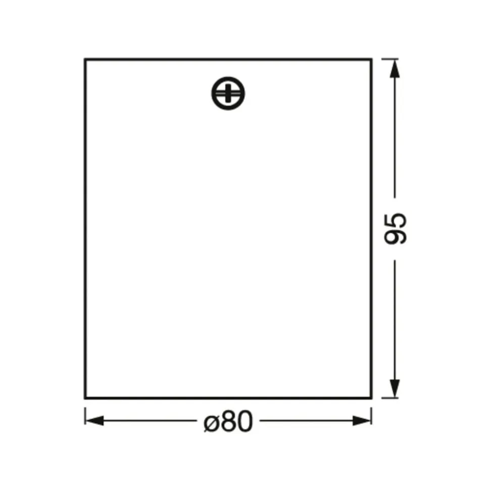 OSRAM loftspot ROUND, sort, Ø 8 cm, metal, GU10