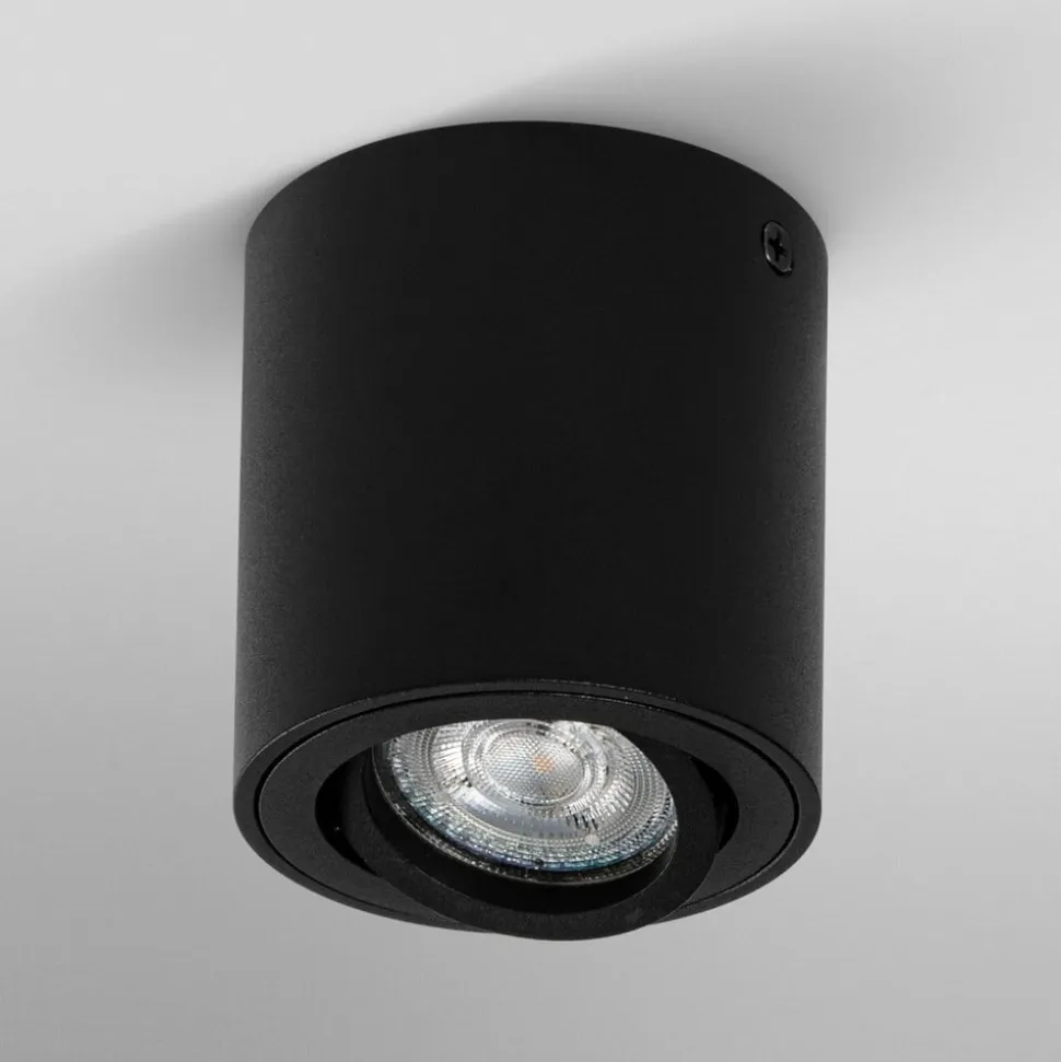 OSRAM loftspot ROUND, sort, Ø 8 cm, metal, GU10