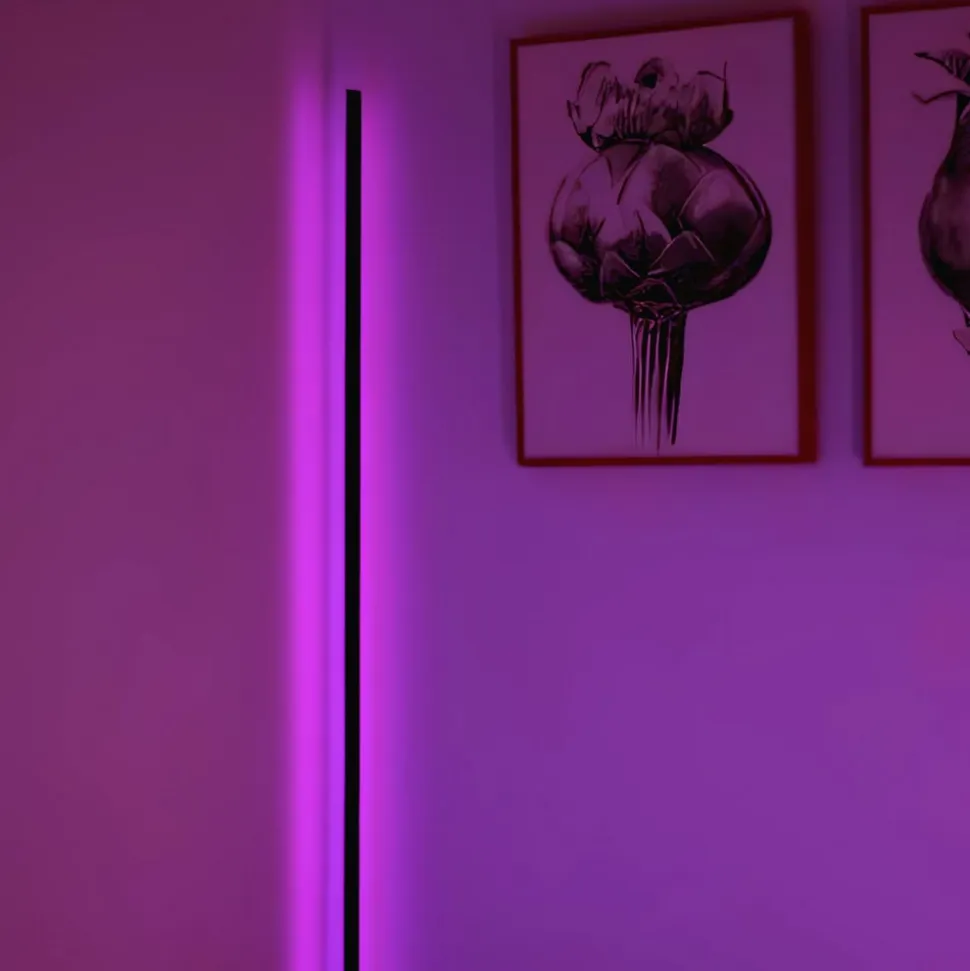 OSRAM SMART+ WiFi LED-gulvlampe ROUND sort 140 cm RGB CCT
