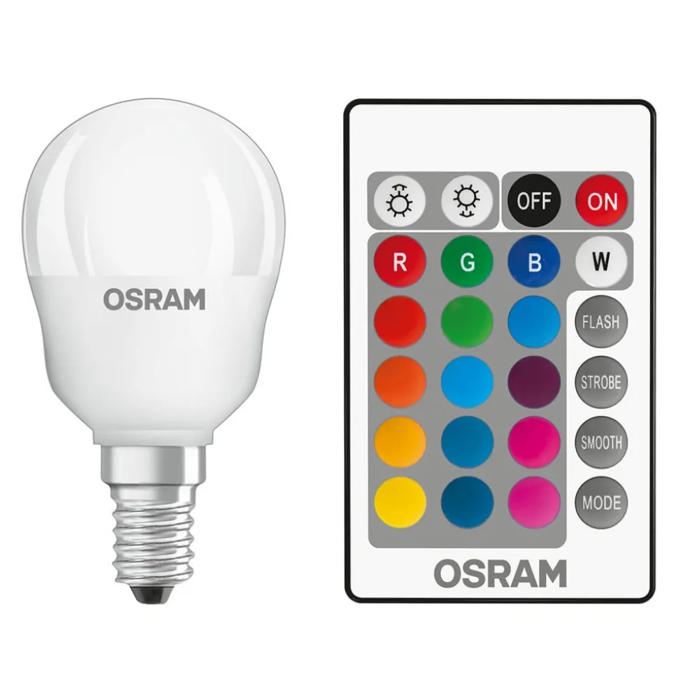 OSRAM Star+ LED-pære E14 4,2 W dråbe fjernbet. mat