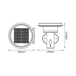 OSRAM væglampe ENDURA STYLE SOLAR DOUBLE CIRCLE stål