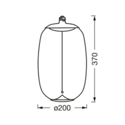 OSRAM Vintage 1906 Big Elipse Oval, røg E27 818 Filament