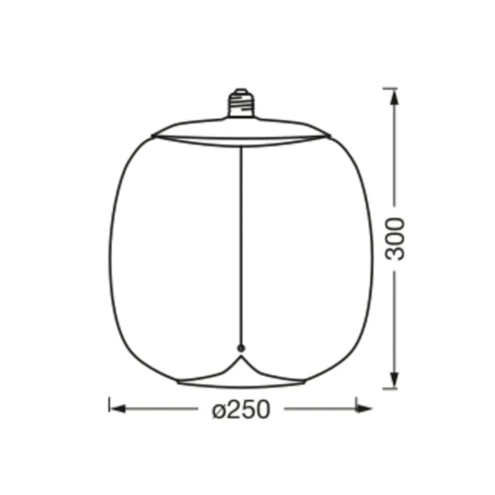 OSRAM Vintage 1906 Big Oval, ravgul, E27, 2.700 K, glødetråd