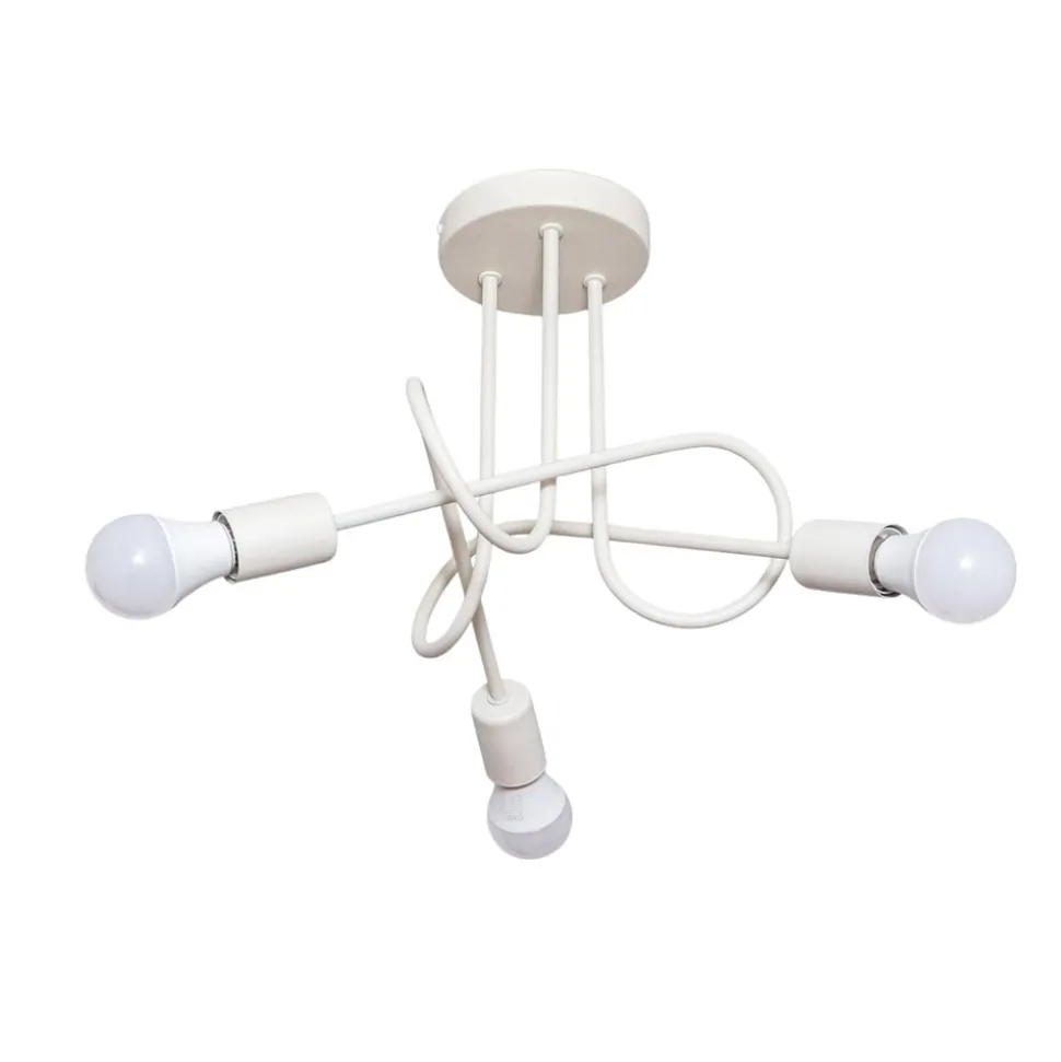 Oxford loftlampe, sand, Ø 44 cm, metal, 3 lyskilder, E27