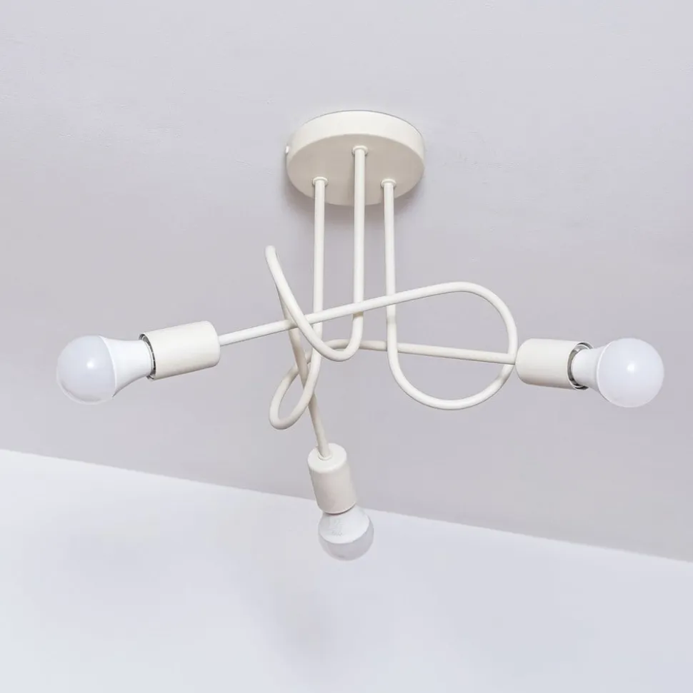 Oxford loftlampe, sand, Ø 44 cm, metal, 3 lyskilder, E27