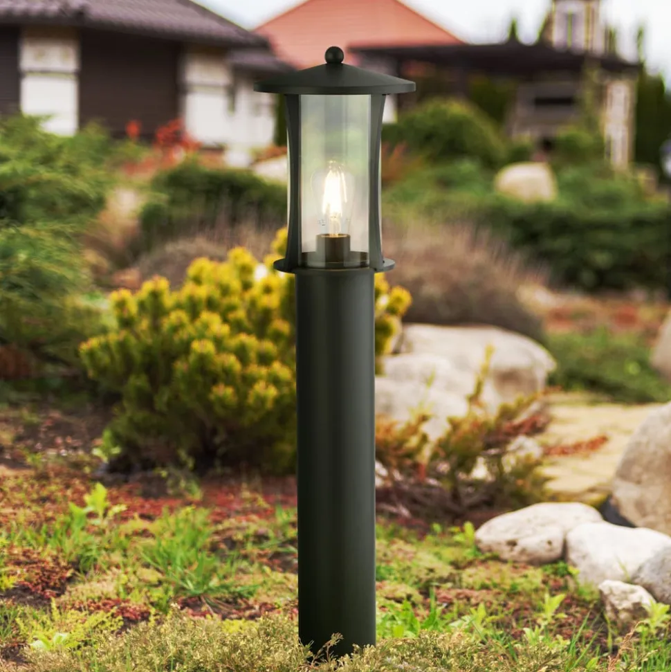 Pagode pullert, IP44, sort, højde 73 cm, metal