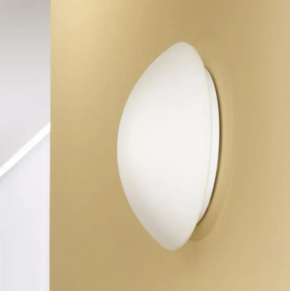 Pandora loftslampe, Ø 30 cm, glas, hvid