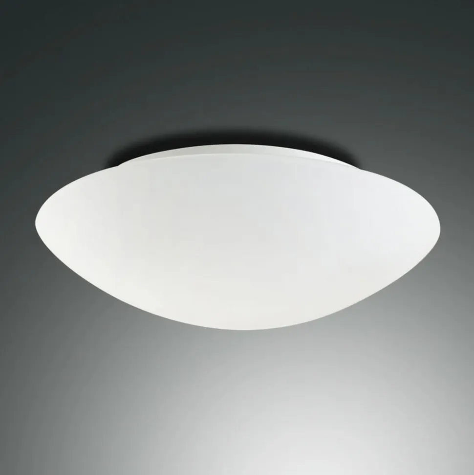 Pandora loftslampe, Ø 25 cm, glas, hvid