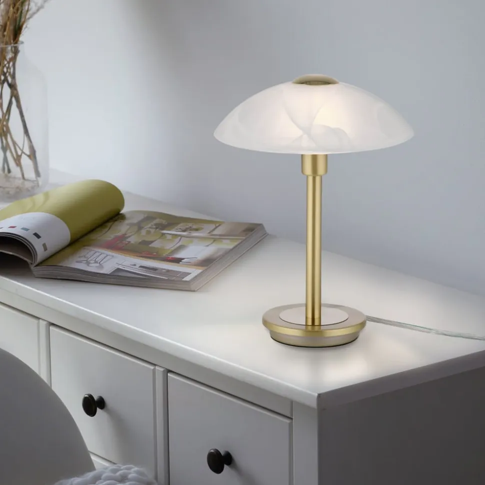 Paul Neuhaus Enova bordlampe, mat messing