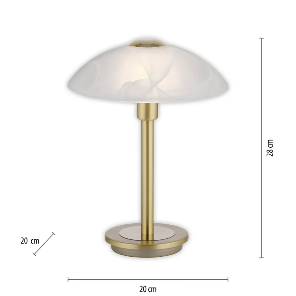 Paul Neuhaus Enova bordlampe, mat messing