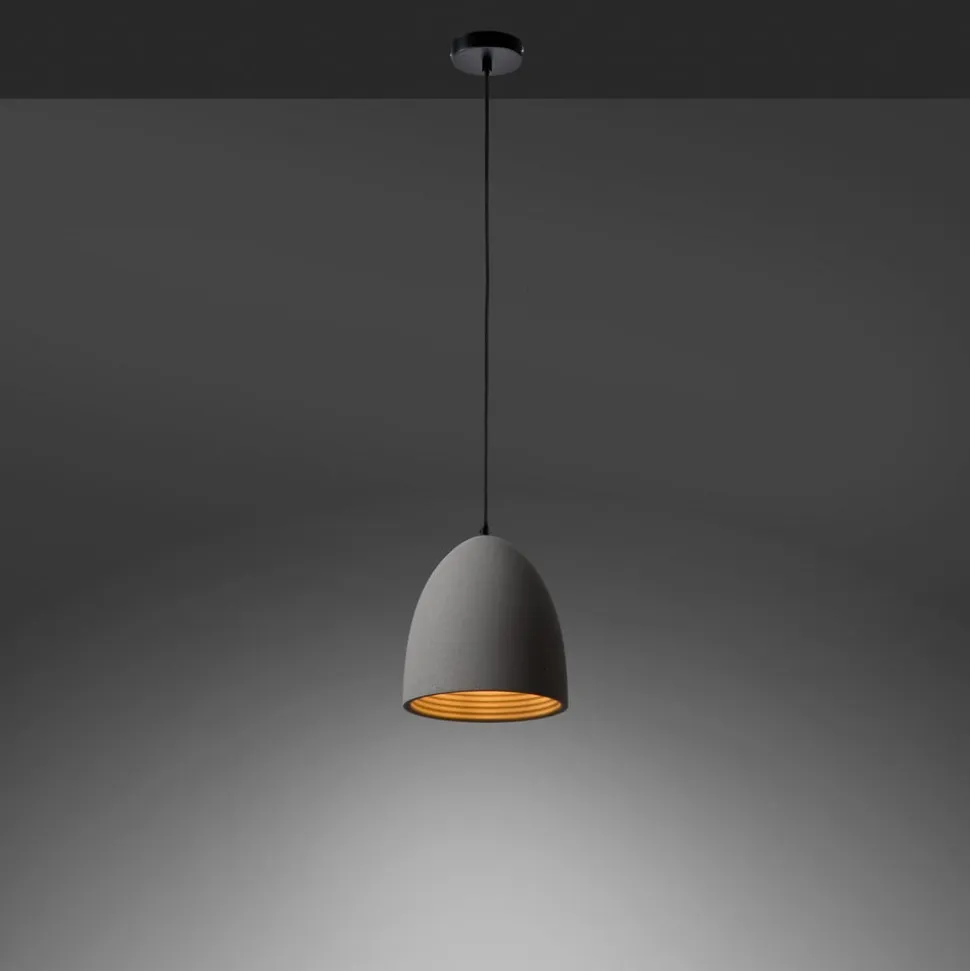 Paul Neuhaus Eton hængelampe, grå, beton, Ø 21 cm, G9