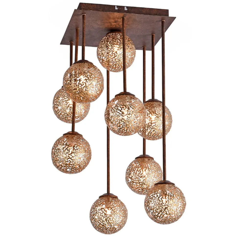 Paul Neuhaus Greta loftlampe, 55 cm, 9 lyskilder, metal, G9