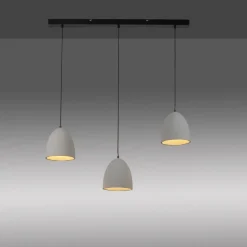 Paul Neuhaus hængelampe Eton, 3.lyskilder, 100 cm, beton, G9
