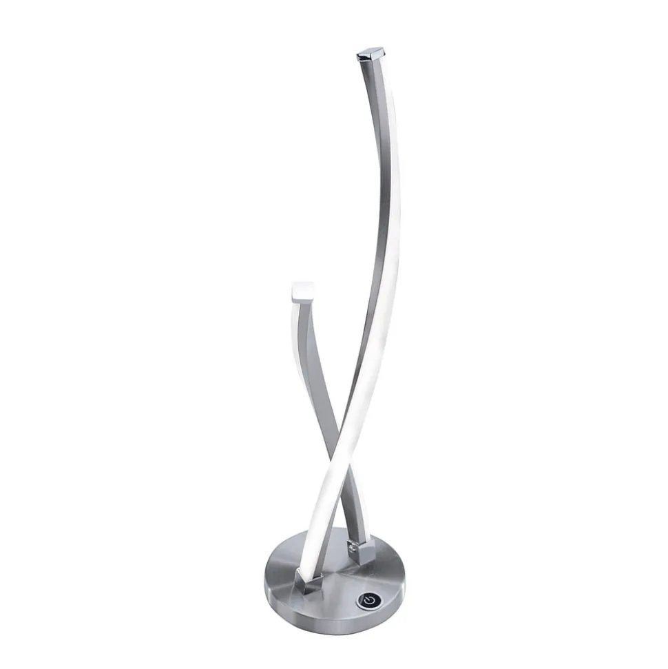 Paul Neuhaus LED-bordlampe Polina, sølv, metal, dæmpbar