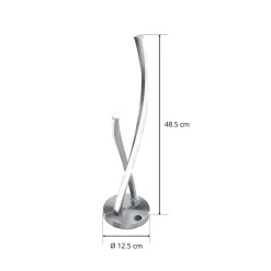 Paul Neuhaus LED-bordlampe Polina, sølv, metal, dæmpbar