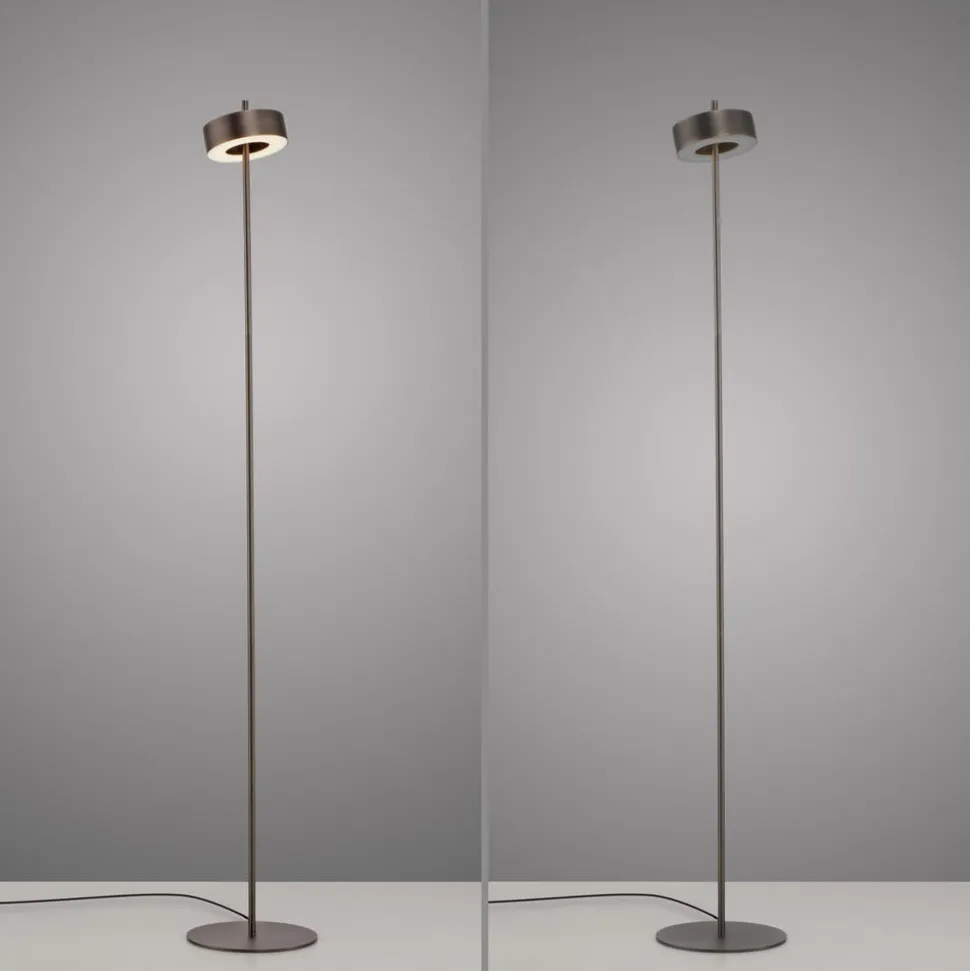 Paul Neuhaus LED-gulvlampe Q-Rotate mørkebrun 140 cm