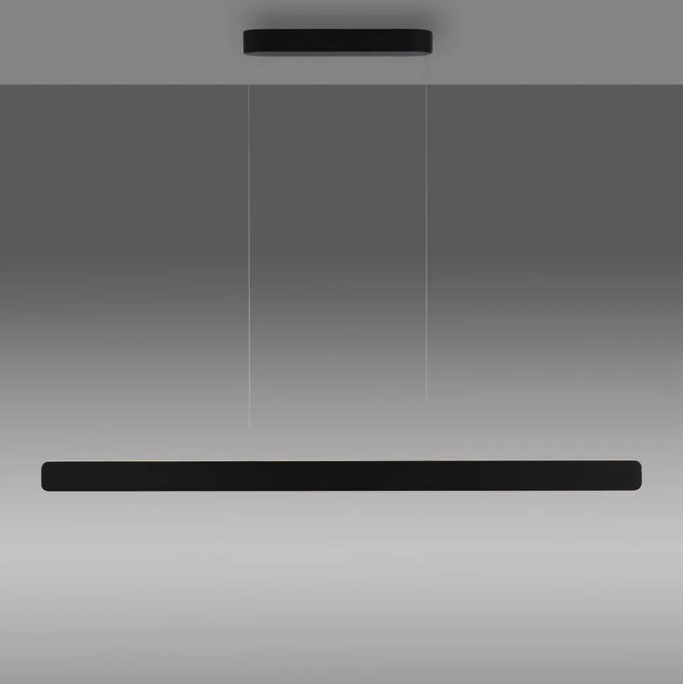 Paul Neuhaus LED-hængelampe Q-Stretto, sort, 120 cm