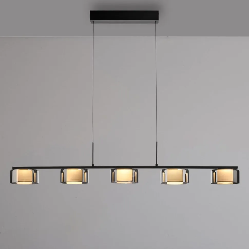 Paul Neuhaus LED-hængelampe Rika, 119 cm, glas, dæmpbar