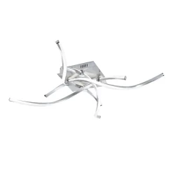Paul Neuhaus LED-loftlampe Polina, 4 lyskilder, sølv, dæmpbar