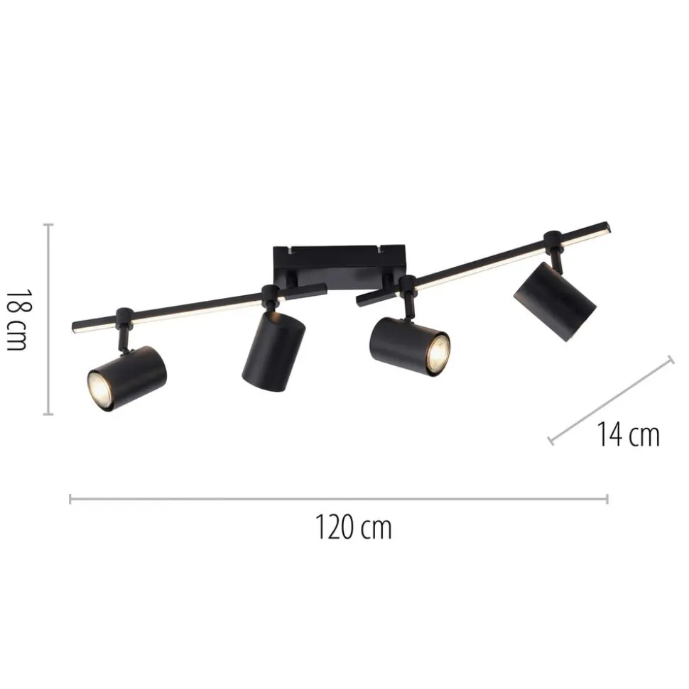 Paul Neuhaus LED-loftspot Barik, 120 cm, justerbar