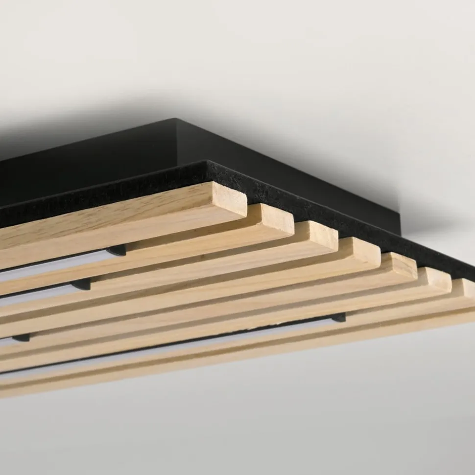 Paul Neuhaus Loftlampe Q-Acoustic træ 115 x 31 cm