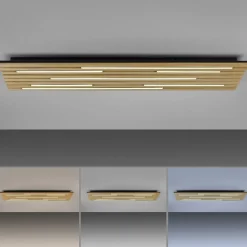 Paul Neuhaus Loftlampe Q-Acoustic træ 115 x 31 cm