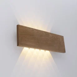 Paul Neuhaus Palma LED-væglampe i træ 45 cm