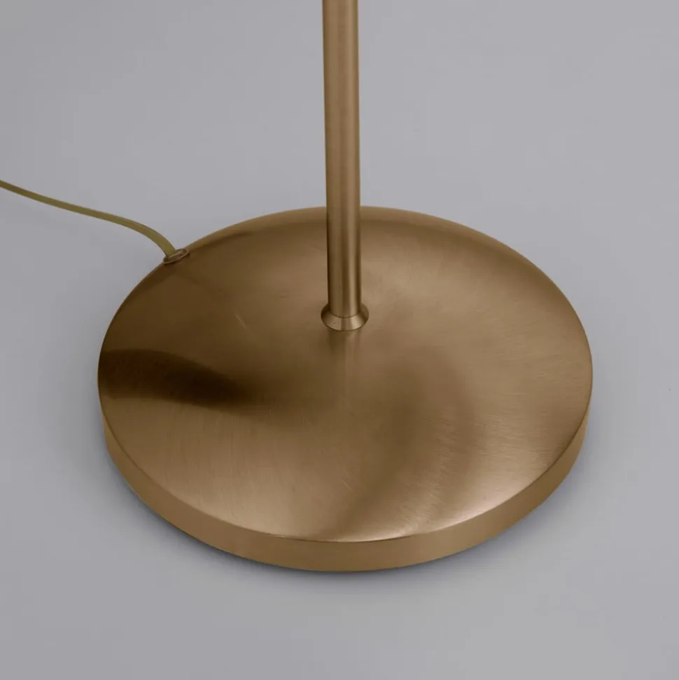 Paul Neuhaus Pino gulvlampe, antik messing, 163 cm, dæmpbar